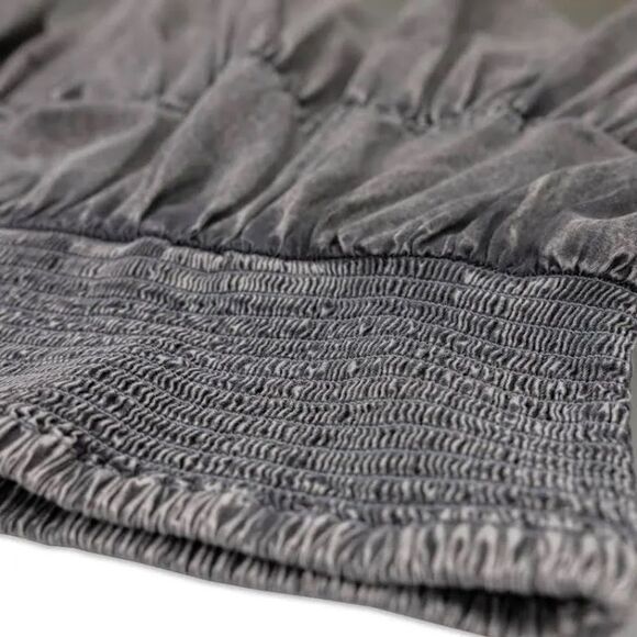 Elan International Ruched Tiered Skirt Grey Wash (NWT) - Picture 2 of 4